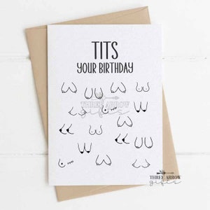 Cartão de aniversário - Tits Your Birthday - Melhor amigo, namorada, namorado, marido, esposa