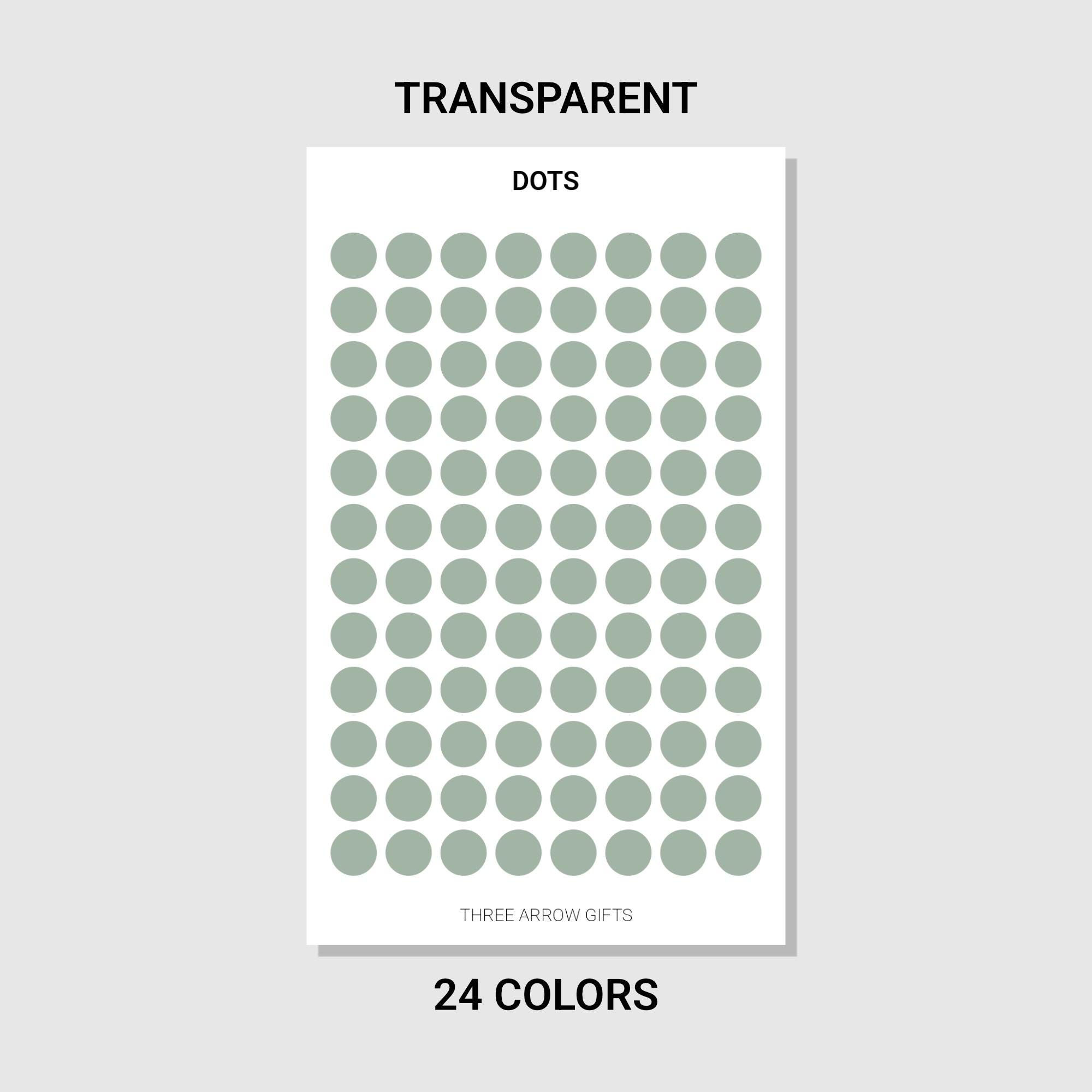 Mini Dot Stickers - Transparent - Minimalist Planner Sticker Sheet - Etsy