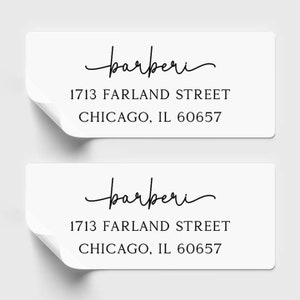 Personalized Last Name Return Address Labels,  Custom Address Stickers, Wedding Address Labels