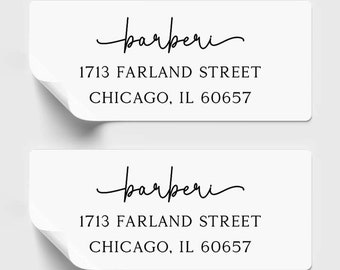 Personalized Last Name Return Address Labels,  Custom Address Stickers, Wedding Address Labels