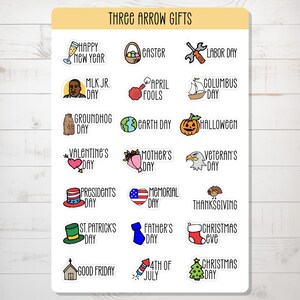 Holiday Planner Stickers, Holiday Stickers, Journal Stickers, Bujo Holiday Stickers, Holiday Planner Sticker Sheet, Scrapbook Stickers
