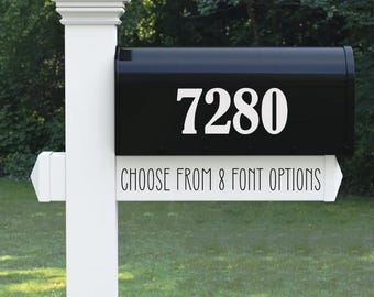 Mailbox Numbers Decal - Personalized Address Number Vinyl Decal for Mailbox
