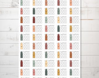 Water Tracker Stickers, Hydrate Planner Stickers