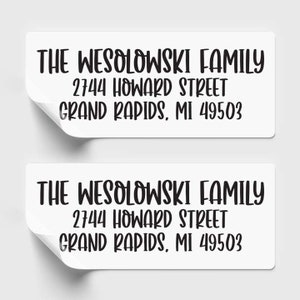 Family Return Address Labels,  Custom Address Stickers