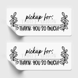 Small Business Customer Appreciation Thank You Stickers - Order Pickup Stickers