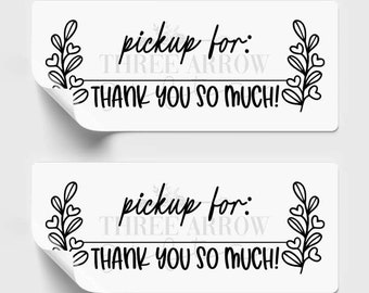 Small Business Customer Appreciation Thank You Stickers - Order Pickup Stickers