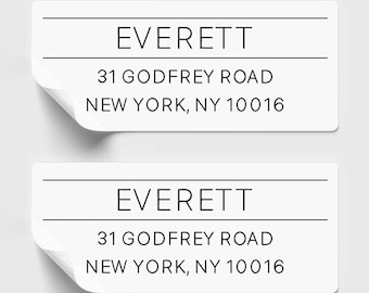 Personalized Last Name Return Address Labels,  Custom Address Stickers, Wedding Address Labels