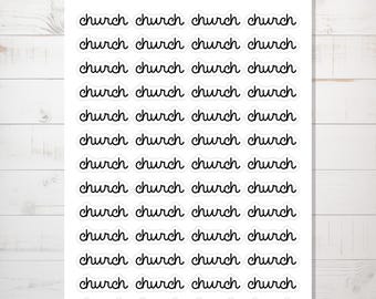 Church Planner Stickers - Planner, Bujo, Journal, Scrapbook - Bible Study Stickers