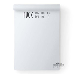 Fuck Notepad - weg te scheuren schrijfblok - ongevoerd notitieblok - godslastering cadeaus