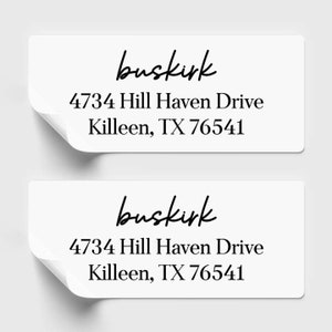Personalized Last Name Return Address Labels,  Custom Address Stickers, Wedding Address Labels
