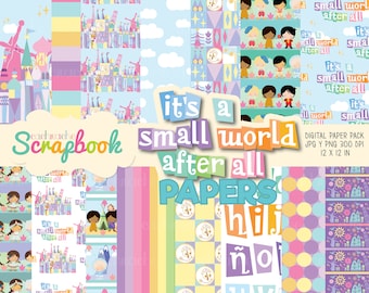 Its A Small World After All Disney Inspired Clipart Children Etsy
