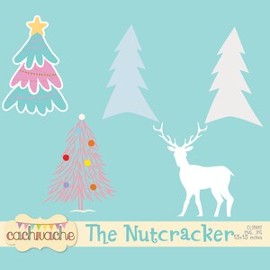 Nutcracker Ballet Clipart: Clara, Sugarplum Fairy, Mouse King (PNG & JPG) image 5