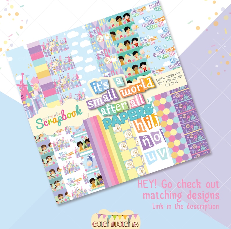 Its a small world after all clipart, children of the world clipart - digital paper
