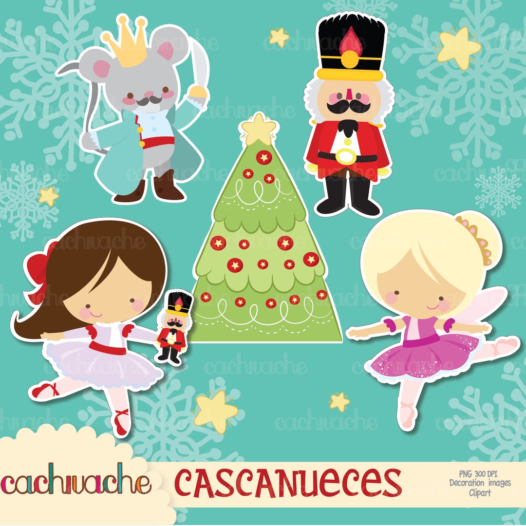 Nutcracker Clipart, Christmas Clipart, Ballet Clipart in JPG and PNG