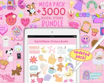2026 Digital Planner Stickers Bundle | +3000 Whole Shop Digital Stickers for Planners | Noteful Stickers, Goodnotes Stickers, PNG & PDF