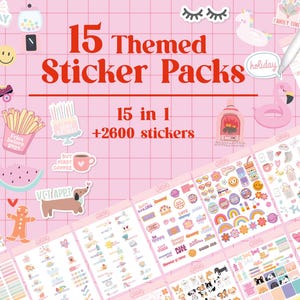 Digital Planner Stickers Bundle | +2600 Whole Shop Digital Stickers for Planners | Noteful Stickers, Goodnotes Stickers, PNG files & PDF