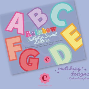 Bulletin Board letters for Classroom decoration - Matching design. Link in description