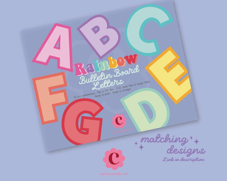 Bulletin Board letters for Classroom decoration - Matching design. Link in description