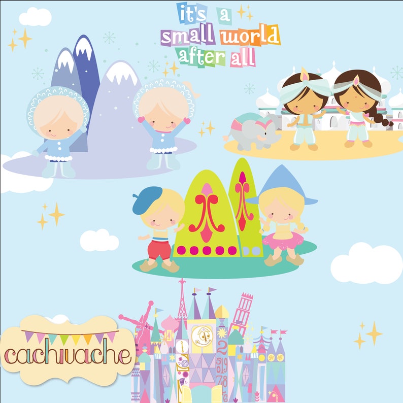 Its a small world after all clipart, children of the world clipart