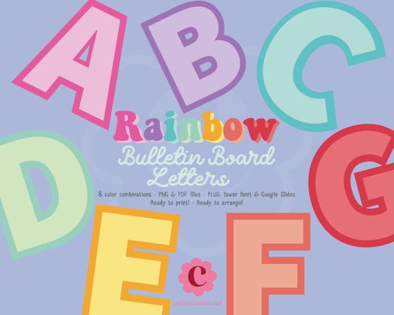Printable Bulletin Board Letter Size Paper Classroom Decoration Wall Display Alphabet Letter Teaching Material Classroom Resource Teacher