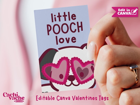 Valentine Gift Tags Printable – Kids Classroom Treat Tags – Instant Download – Print and Cut Valentine Labels – Candy Bag Tags