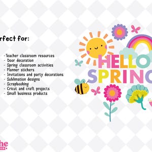 cute spring graphics png flowers sun rainbow bee butterfly