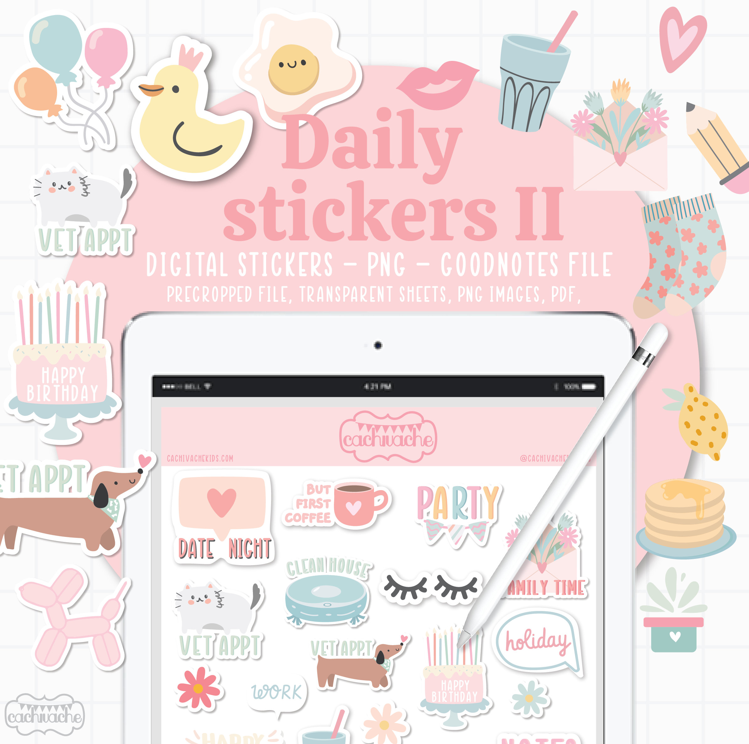Precropped STICKERS For GOODNOTES iPad Stickers Notability Digital