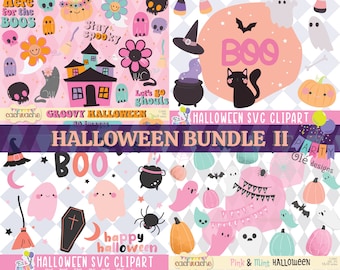 Pack de diseños de Halloween - Más de 100 diseños de Halloween, paquete con elementos de Halloween SVG, formatos vectoriales y archivos PNG