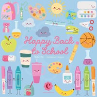 Kawaii Back to School Clipart: Teacher Graphics (PNG) - Etsy