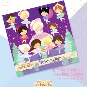 Nutcracker ballet clipart, christmas clipart, ballet clipart - Clara, nutcracker, sugarplum fairy and more! PNG and JPG in HQ