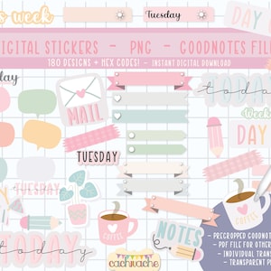 3D Daily planner stickers | Weekly stickers for digital planner | Stickers for students | Ipad planner Stickers for GoodNotes | PNG stickers