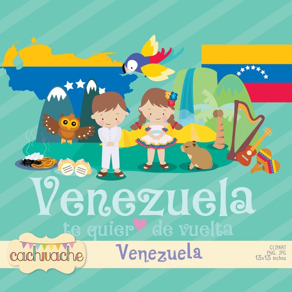 Venezuela clipart, Traditional elements, Png & Jpg High resolution-Imágenes prediseñadas de Venezuela, elementos típicos en alta resolución