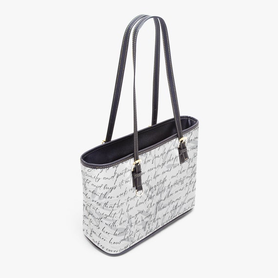Proverbs 31 Black and White Large Leather Tote Bag for Women of Valor French Chic Etsy UK