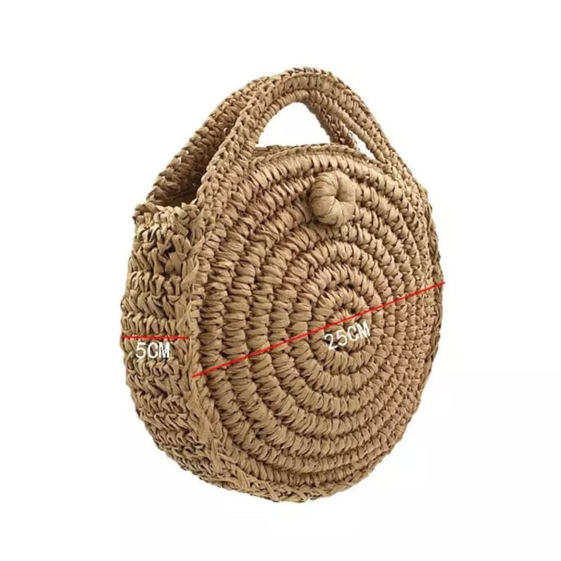 Straw Crossbody Bag Beach Bag Circle Straw Bag Handmade Straw Bag Boho Bag Round Straw Bag Straw Purse Round Straw Basket Rattan Bag