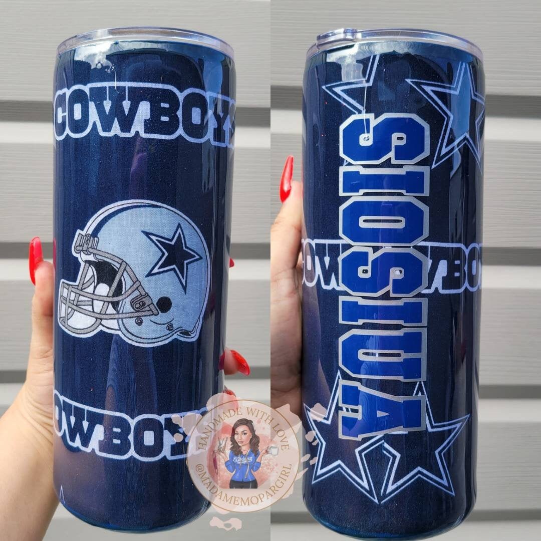 NFL Dallas Cowboys TumblerDEMCOWBOYZFootball Cup Tumbler Etsy