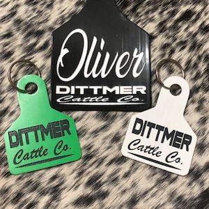 Custom Livestock Dog ID Tag/Keychains -  *Weatherproof* - *No Stickers*