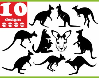 Kangaroo svg file Mom digital Australia download silhouette vector decal for cricut clipart bundle vinyl stickers images sign eps dxf