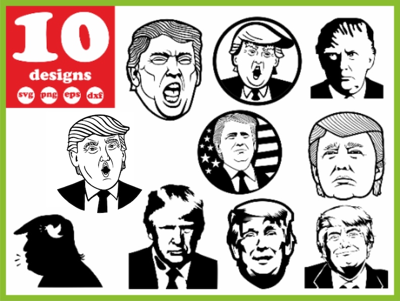 Donald Trump svg file President vector decal for cricut | Etsy