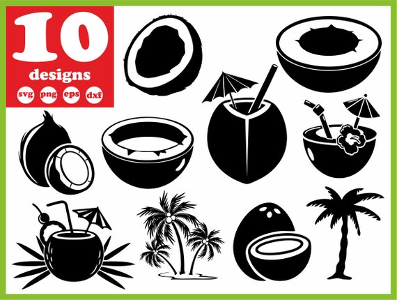 Download Free Coconut Svg File Palm Tree Vector Cocktail Decal Tropical For Etsy SVG Cut Files