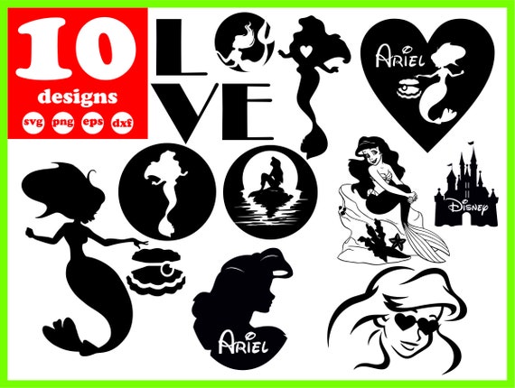 Download Little Mermaid Svg File Little Mermaid Vector Little Mermaid Etsy