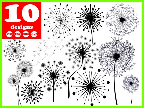 Download Dandelion Svg File Flower Digital Plant Download Nature Silhouette Garden Vector Decal For Cricut Clipart Bundle Vinyl Sticker Image Eps Dxf