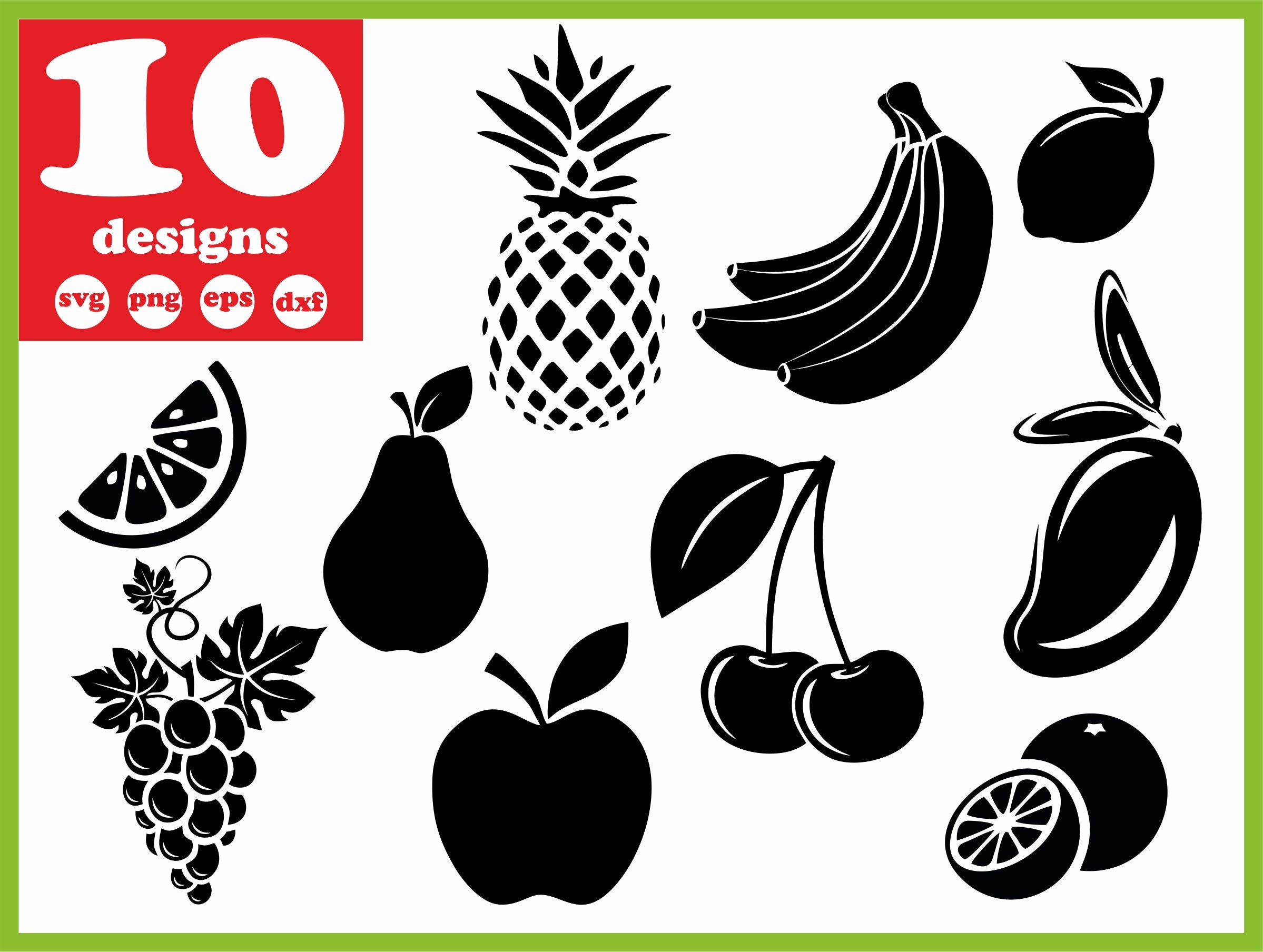 fruits svg file fruits vector fruits decal fruits for cricut etsy canada