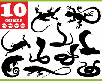 Lizard svg file Snake digital Cobra download silhouette vector decal for cricut clipart bundle vinyl stickers images sign monogram eps dxf