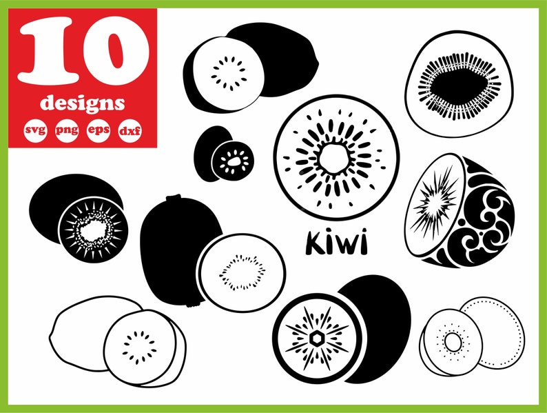 Download Kiwi svg file Fruit digital download silhouette vector ...