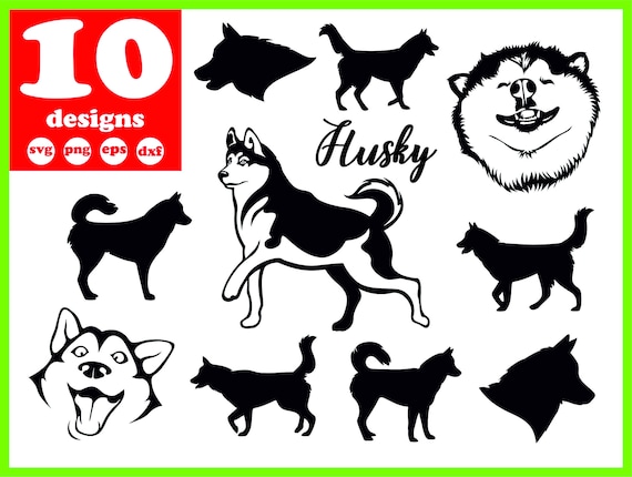 Download Husky svg file Siberian digital Dog download silhouette ...
