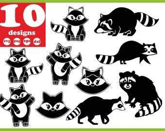 Raccoon svg file Woodland digital Face download silhouette vector decal for cricut clipart bundle vinyl stickers image sign monogram eps dxf