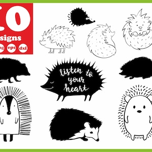 Hedgehog svg file digital Woodland Autumn clipart download silhouette vector decal for cricut bundle vinyl stickers images monogram eps dxf image 1