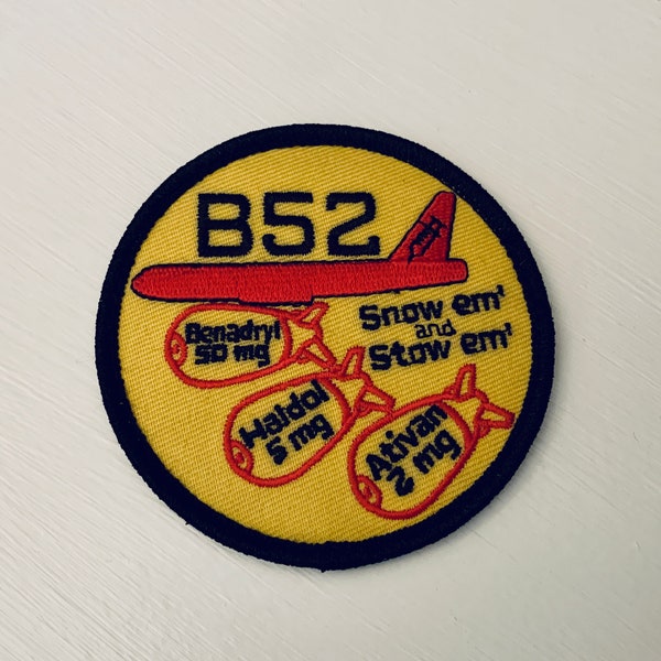 B52 (Benadryl, Haldol, Ativan) - Hook and Loop Morale Patch