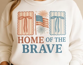Patriotic PNG, Home of the Brave Sublimation Design, Digital Download, Tshirt Design