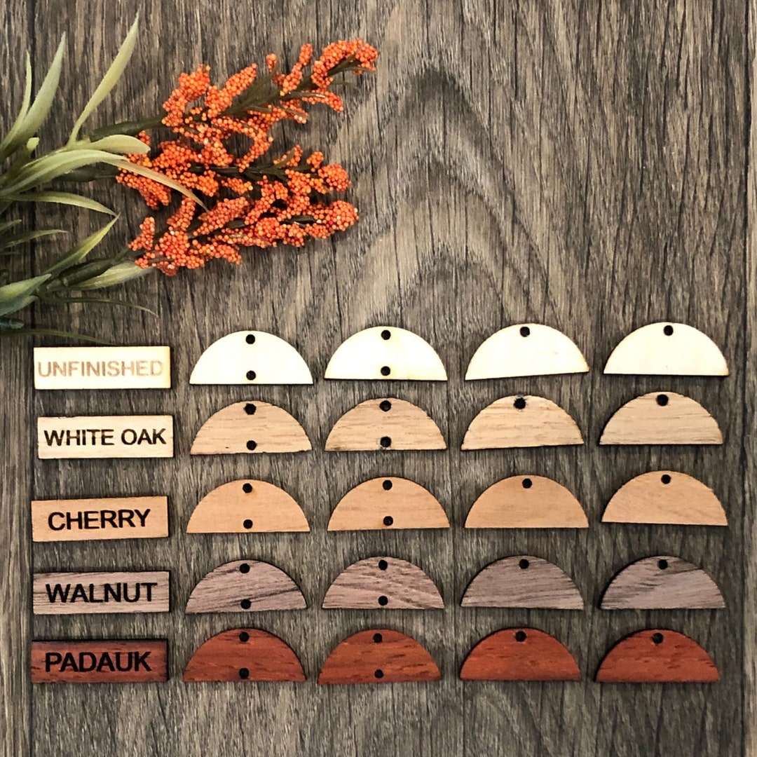 Half Circle Arch Wood Jewelry Findings Stud Connectors Etsy